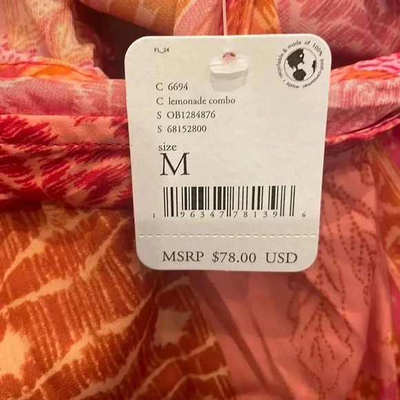 NWT Free People Tied To You Tank in Lemonade Combo Size M - Picture 7 of 10